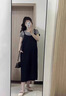 革曼孕婦裝夏季2025新款孕婦連衣裙慵懶風(fēng)寬松大碼孕婦背帶裙時(shí)尚套裝 黑色背帶裙 XL建議130-150斤 曬單實(shí)拍圖