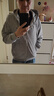 羅蒙（ROMON）衛(wèi)衣男士2025春季寬松休閑外套男百搭連帽上開衫衣男WY333淺灰L 曬單實拍圖