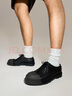 看步（CAMPER）【新品】男女鞋Junction休閑皮鞋樂(lè )福鞋厚底德比鞋換頭 黑色020 38 女 曬單實(shí)拍圖