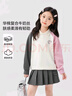 左西女童衛(wèi)衣春秋款2025新款兒童愛心Polo衫女孩粉色上衣春 白色 140 曬單實拍圖