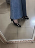西域駱駝法式氣質(zhì)水鉆低跟絨面黑色職業(yè)高跟鞋尖頭細跟2025年休閑女單鞋 黑色方根-駱駝官方品牌官網(wǎng)旗 7cm 38 曬單實拍圖