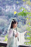 漢虞葵原創(chuàng)漢服女【清菏】齊胸襦裙日常款中國風新款漢元素春夏 【清荷綠】上衣+裙子+披帛+肩花 L 曬單實拍圖