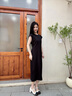 Calvin Klein高級成衣系列25春夏新款女士ck氣質(zhì)休閑黑色顯瘦連衣裙44B012G UB1-太空黑 S 曬單實拍圖