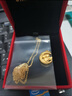 中國(guó)黃金（CHINA GOLD）黃金月桂兔項(xiàng)鏈女本命年足金小兔子吊墜七夕情人節(jié)生日禮物送老婆 月宮折桂吊墜 約1.7g【贈(zèng)銀鏈】 曬單實(shí)拍圖