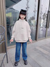 兜兜王國女童衛(wèi)衣2025新款兒童春秋洋氣時(shí)髦上衣女孩大童春裝網(wǎng)紅炸街衣服 米色 150 【建議身高140cm-150cm】 曬單實(shí)拍圖