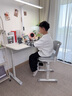 千禧華府兒童學(xué)習(xí)椅可升降椅靠背椅3-18歲課桌作業(yè)椅手搖款帶腳踏-灰色 曬單實(shí)拍圖
