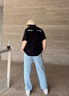 NASA LIKE官方牛仔褲男春夏寬松美式復(fù)古高街垂感柔軟休閑長(zhǎng)褲直筒闊腿褲子 藍(lán)色 XL （推薦145-160斤） 曬單實(shí)拍圖