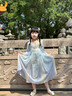 安妮優(yōu)兒女童漢服秋款中國風(fēng)2025新款超仙古裝女孩古風(fēng)公主裙兒童春夏裙子 紫色 120 曬單實(shí)拍圖