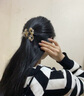 BARY REEF韓版水鉆花朵中號(hào)抓夾女后腦勺半扎發(fā)發(fā)夾發(fā)量少鯊魚夾氣質(zhì)發(fā)卡子 珠珠花朵抓夾（適合半扎 6.5cm） 曬單實(shí)拍圖