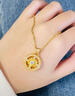 中國黃金（CHINA GOLD）18K金八寶羅盤(pán)吊墜女款國風(fēng)吊墜新年節生日禮物送女友愛(ài)人 18K八寶羅盤(pán)吊墜【配S925鏈】 曬單實(shí)拍圖