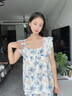 JIOESC吊帶睡衣女夏季短袖甜美公主風(fēng)2025新款寬松家居服可外穿兩件套裝 小飛袖花朵吊帶 XL 【120-140斤】 曬單實拍圖