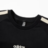 阿迪達(dá)斯 （adidas）衛(wèi)衣黑色運(yùn)動(dòng)三條紋男女同款圓領(lǐng)套頭上衣KA2562 黑色 L 曬單實(shí)拍圖