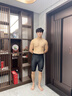 美津濃泳褲游泳褲五分褲泳衣專業(yè)競速訓(xùn)練泳褲男士平角泳褲防尷尬速干 黑灰色 XL 【170-180cm 70-85kg】 曬單實(shí)拍圖