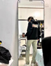 凌泊胖子大碼彎刀牛仔褲男大屁股顯瘦vibe褲子美式高街寬松大碼微喇褲 黃泥染 4XL (190) 曬單實(shí)拍圖