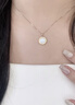 Grace Girl18K金鉆石項(xiàng)鏈女羅馬數(shù)字時(shí)鐘彩金吊墜輕奢精致送女友生 大號(hào)18K金鉆石項(xiàng)鏈+玫瑰禮盒 曬單實(shí)拍圖