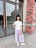 小豬彼特女童夏裝套裝2025新款夏季洋氣穿搭夏款大童兒童衣服女孩時(shí)髦童裝 18848白色+18485淺紫色【套裝】 120 cm 曬單實(shí)拍圖