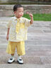 G.DUCKKIDS小黃鴨男童夏季襯衫套裝2025新款洋氣寶寶短袖潮男孩兒童酷痞帥氣 黃色 130 cm 曬單實(shí)拍圖