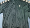 adidas經(jīng)典復(fù)古三條紋雙拉鏈寬松夾克外套男女春季阿迪達(dá)斯三葉草 暗綠 2XL 曬單實(shí)拍圖