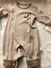 巴厘小豬新生嬰兒連體衣服春秋季寶寶哈衣爬服初生兒連體衣寶 咖色 59cm 曬單實拍圖
