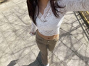 FR.YH.ZH李李服飾高腰老錢(qián)風(fēng)微喇牛仔褲女2024冬季新款凈版修身顯瘦喇叭褲 卡其色加長(cháng)-單褲(腰帶) 推薦身高 L 106-115斤 曬單實(shí)拍圖