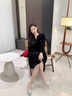 NINE WEST玖熙方頭淺口單鞋女2025春季新款平底鞋法式通勤百搭一腳蹬女鞋 黑色 37 曬單實拍圖