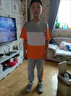 G.duck小黃鴨男童套裝夏季新款春夏裝男孩夏款兒童裝痞帥氣防蚊褲長(cháng)褲 桔色 160 cm 曬單實(shí)拍圖