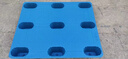 吹塑九腳倉庫托板物流棧板卡板貨物拖盤(pán)地臺防潮墊板塑料 吹塑1.2*1.0米加厚(8.5公斤 ) 曬單實(shí)拍圖
