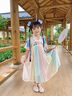 G.DUCKKIDS兒童漢服女童夏裝連衣裙夏季仙古裝新款中國風(fēng)女孩唐裝童裝襦裙子 綠色 100 建議身高90-100cm年齡3-4歲 曬單實(shí)拍圖