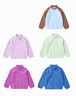 幼嵐（ALLBLU）allblu幼嵐【空氣絨】?jì)和馓啄型?5春季新款加絨保暖外衣 帆船藍拼巧克力色 130 cm 曬單實(shí)拍圖