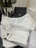 lululemon丨Cap-Sleeve 女士蓋肩袖亨利領(lǐng) T 恤 LW3IGFS 白色 XS 曬單實(shí)拍圖