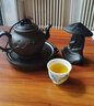 電木壺承干泡臺茶盤紫砂茶壺墊儲水底座壺托茶杯底托功夫茶道配件 電木勾玉壺承-喜鵲檀黑 曬單實拍圖
