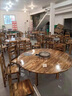 瑯曉餐桌椅碳化實(shí)木農(nóng)家樂(lè)大排檔用包廂飯店酒店食堂定制包廂復(fù)古圓桌 1.6米圓桌 曬單實(shí)拍圖