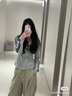UR冬季新款女裝美式學(xué)院運動(dòng)風(fēng)印花連帽外套UYV140067 曬單實(shí)拍圖