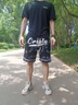 楠笙記美式復古牛仔短褲子男士夏季新款寬松大碼高街潮牌百搭五分中褲衩 黑色 XL 曬單實(shí)拍圖