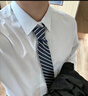 蘇京貓男士襯衫商務(wù)免燙職業(yè)上班工作夏季抗皺修身正裝襯衣白襯衫男短袖 白色+白色  2XL 曬單實拍圖