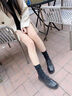 凱利 蕾莉（KELLY REILL）軟牛皮樂福鞋女2025春秋季新款黑色百搭單鞋平底系帶英倫風小皮鞋 黑色 35 (225mm) 曬單實拍圖