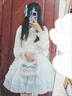 歐維沃【天鵝湖】韓版收腰公主小禮服lolita顯瘦細閃蝴蝶蓬蓬裙 【天鵝湖】白藍蝴蝶裙送拖尾 M 曬單實(shí)拍圖