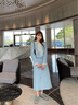 香影藍(lán)色小香風(fēng)套裝裙女2025秋季新款千金感赫本風(fēng)法式裙子兩件套 藍(lán)色 S 曬單實(shí)拍圖