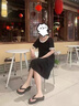 LPOX大碼女裝2025夏季新款裙子胖mm遮肚顯瘦收腰氣質(zhì)法式a字連衣裙女 黑色長(cháng)款23A255 4XL 【建議180-200斤】 曬單實(shí)拍圖