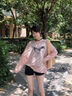 ICH MODE罩衫女美式白色長(zhǎng)袖T恤女2025年新款夏季休閑上衣物理防曬t恤小衫 粉色 XL 曬單實(shí)拍圖
