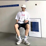 銘富天（MINGFUTIAN）冰絲短褲男潮牌ins夏季薄款褲子韓版潮流寬松外穿五分褲百搭中褲 【兩件裝】7030黑色+7004黑色 XL （建議125-135斤） 曬單實(shí)拍圖