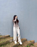達(dá)芙妮（DAPHNE）厚底洞洞鞋女款夏季外穿2025新款包頭拖鞋女增高海邊沙灘鞋子女潮 米白色 跟高3CM 39 (240mm) 37-38 曬單實(shí)拍圖