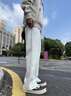WASSUP HERMU官方潮牌休閑褲男春夏季垂感美式cleanfit松弛感學(xué)生穿搭衛(wèi)褲子 花白色 XL （推薦120-145斤） 曬單實(shí)拍圖