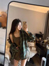 CTOX綠色格子襯衫外套女2025夏季薄款復(fù)古休閑寬松襯衣中長(zhǎng)款防曬開(kāi)衫 綠格襯衫 L 95-105斤 曬單實(shí)拍圖