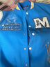 MEDMxEVA聯(lián)名機體款棒球服夾克男潮牌美式上衣休閑復古外套女春秋 藍色 M 曬單實(shí)拍圖