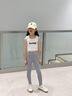 翊尚美女童打底褲春秋2025新款速干外穿兒童瑜伽褲中大童修身顯瘦鯊魚褲 煙灰色 夏季款 130 【推薦身高120-130cm】 曬單實拍圖