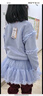 富羅迷女童套裝春秋季小女孩甜美凸凸裙衛(wèi)衣兩件套兒童套裝裙 藍色 130  曬單實拍圖