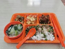 甜雅靜A5分格快餐盤(pán)可進(jìn)消毒柜餐盤(pán)學(xué)校食堂打菜餐盤(pán)多格六格餐盤(pán)自助餐 加厚A5綠色六格四件套 曬單實(shí)拍圖