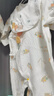 微獅牧尼新生嬰兒衣服春夏連體包屁衣男女寶寶三角哈衣秋裝 云海之旅-奶白 59cm 曬單實(shí)拍圖