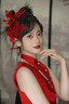 硯璽結(jié)婚禮物剪紙新娘訂婚頭飾新中式紅色喜鵲復(fù)古旗袍造型結(jié)婚發(fā)飾 比翼雙飛頭飾一對(duì)裝 曬單實(shí)拍圖